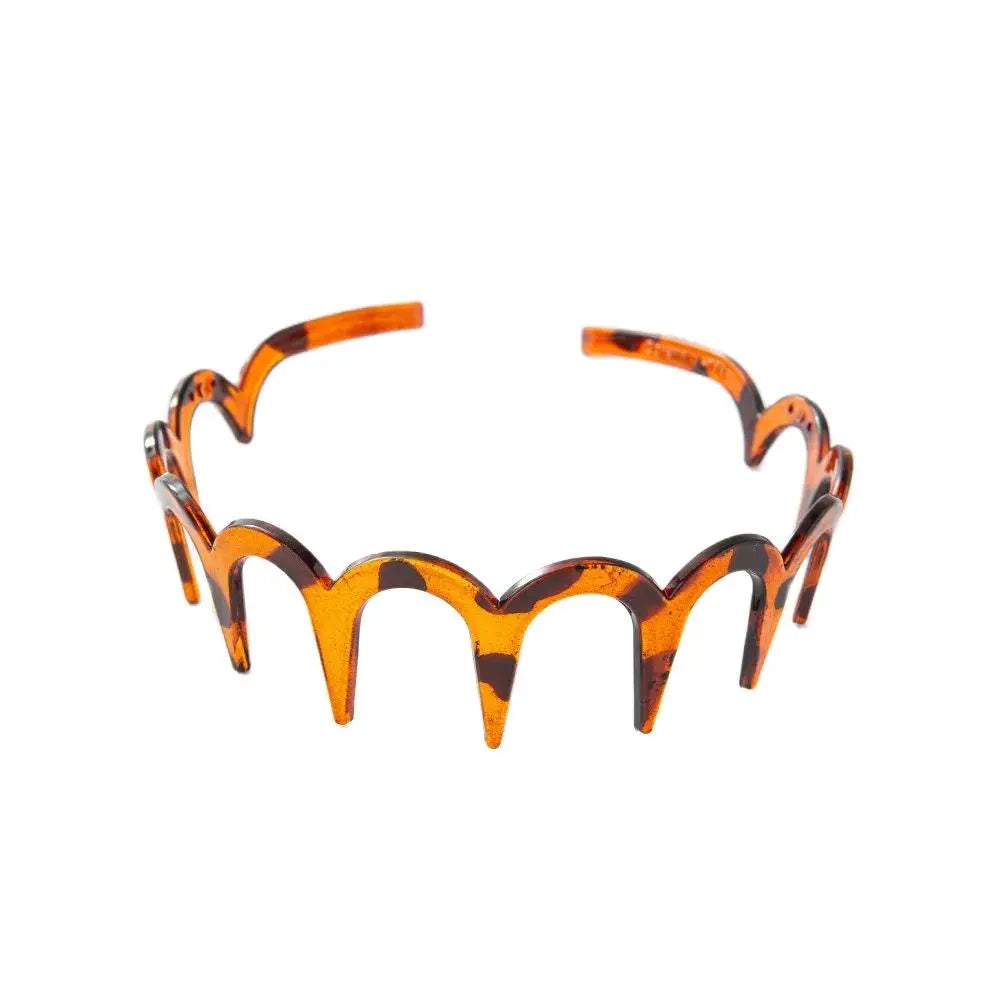 Fashion Wave Plastic Hair Band Wash Face With Teeth Comb Non-slip Headband for Women Girls Thin Thick Curly Hair