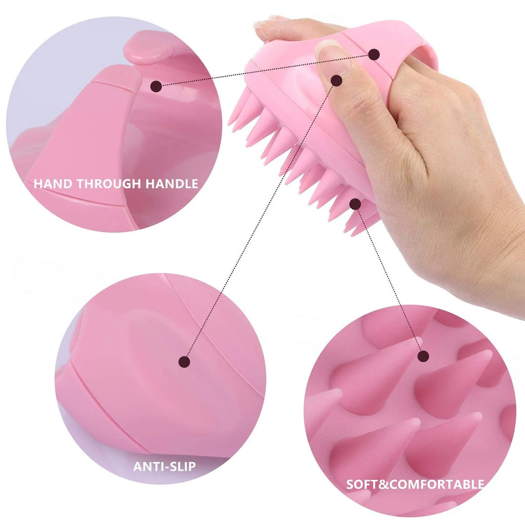 Hair Scalp Massager Shampoo Brush  Scalp Exfoliator for Dandruff Removal for Hair Growth Wet Dry Scalp Exfoliator Brush