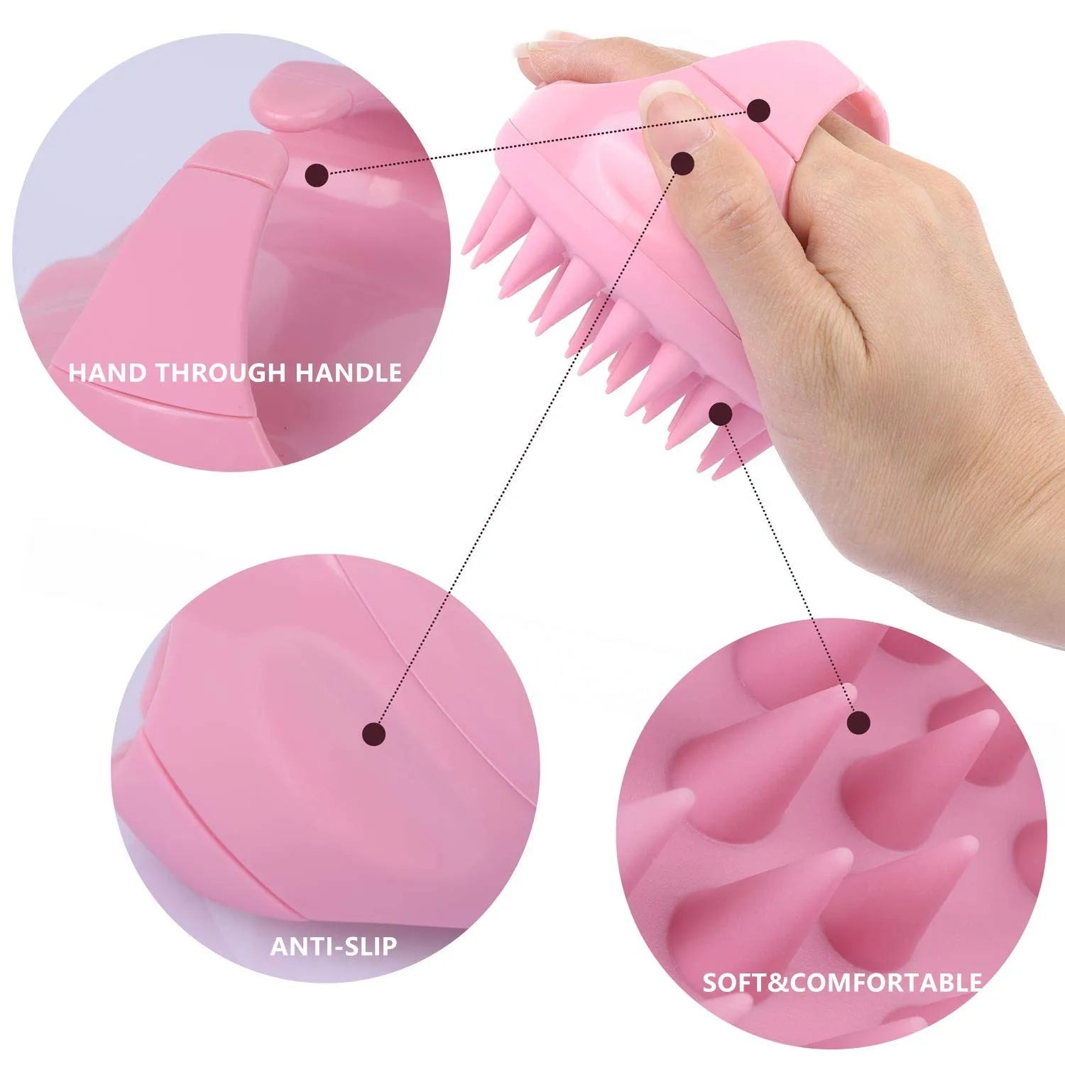 Hair Scalp Massager Shampoo Brush  Scalp Exfoliator for Dandruff Removal for Hair Growth Wet Dry Scalp Exfoliator Brush