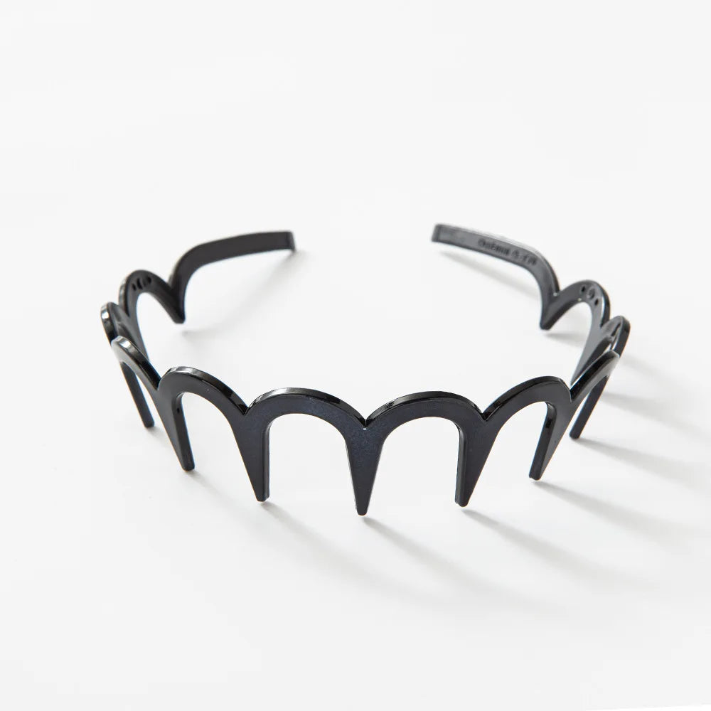 Fashion Wave Plastic Hair Band Wash Face With Teeth Comb Non-slip Headband for Women Girls Thin Thick Curly Hair