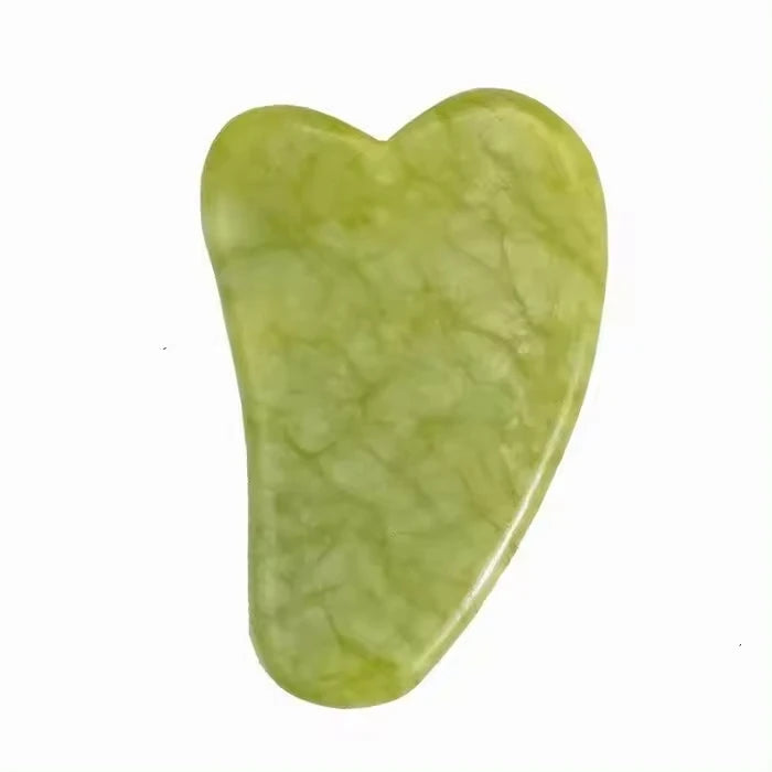 Skin Care Quartz Stone Natural Face Jade Roller Set Cooling Eye Gua Sha Tool Facial Beauty Massage For Face Jade Wheel  Green